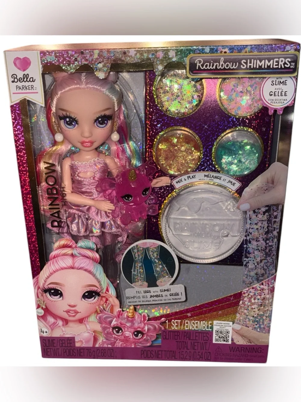 Rainbow High Rainbow Shimmers with Slime - Bella, Pink 11